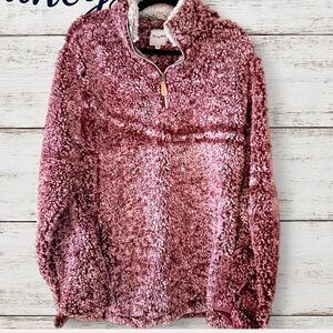 Prissy Jane Quarter-Zip Sweater - Burgundy